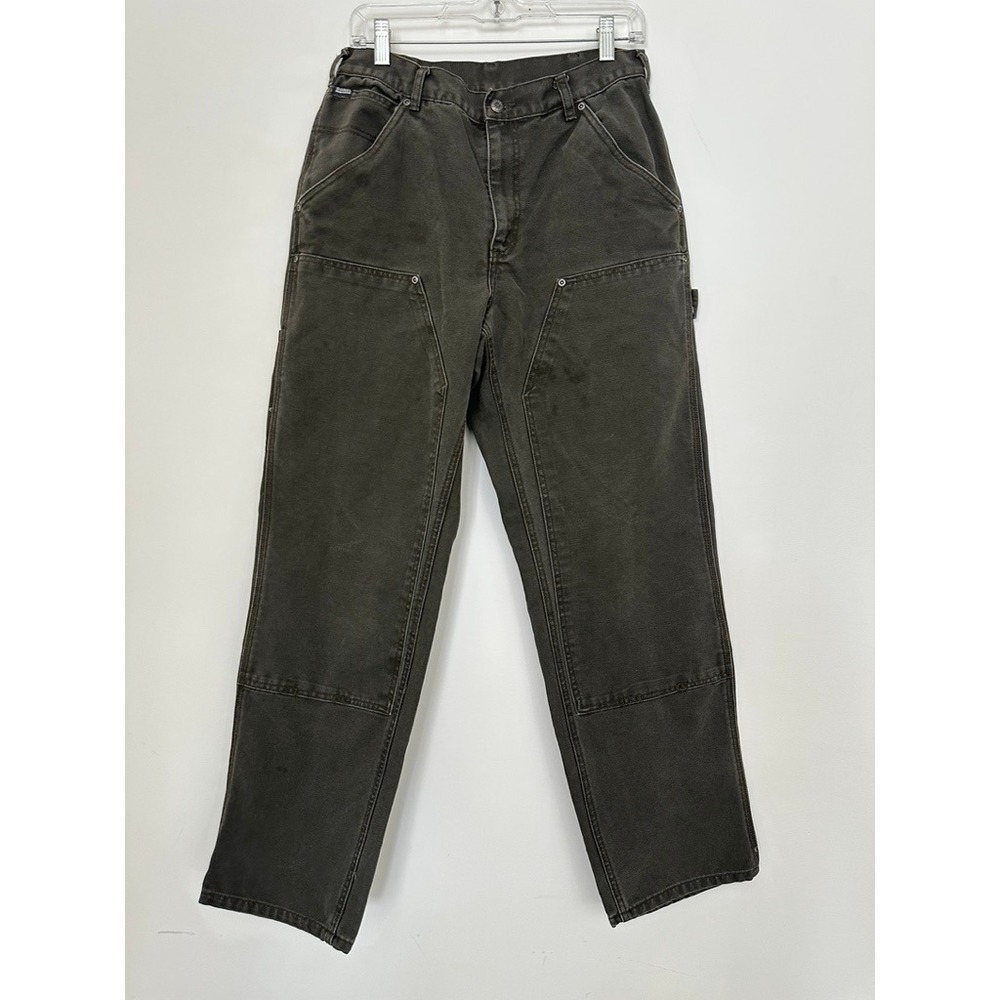 Sorel Double Knee Carpenter Pants 32x32 Olive Green Duck Canvas Workwear 90s Y2K